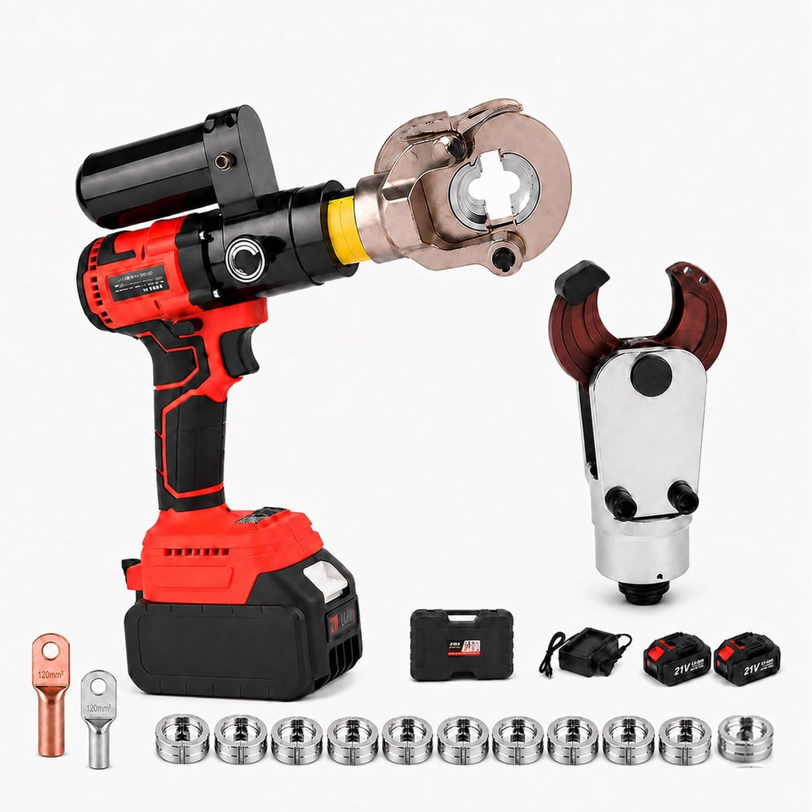 Praska Hydrauliczna do Końcówek & Obcinak do Kabli, 16–300 mm²