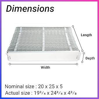 EXPXXFIL0020 20x25x5 Merv 10 Expandable Filter Media Replacement Compatible with Bryant/Carrier EZ-FLEX EXPXXFIL0020 Heating and Cooling System, 2 Packs