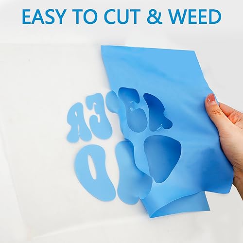 Miniatura 4 de Vinilo HTV para planchar de 12 pulgadas por 25 pies, rollo de vinilo de transferencia de calor para rollos de vinilo HTV para todas las máquinas