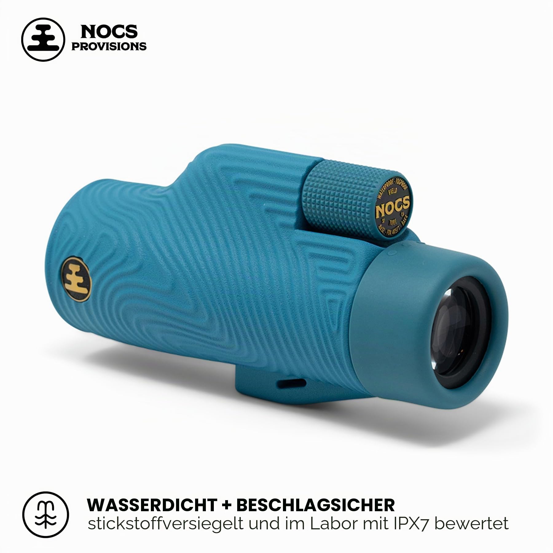 Nocs Provisions Field Tube 10x32 Wasserdichtes Monokular, 10X Vergrößerung Teleskop, Bak4 Prisma, Breites Sichtfeld für Vogelbeobachtung, Rucksackreisen & Wildtierbeobachtung - Korsisches Blau