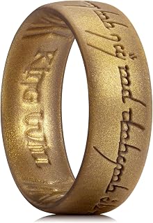 Silicone Wedding Band for Men Women- 1.8mm Ultra Thin Ring with Metallic Shimmer | Comfort Grip Inner Design | Hypoallergenic Rubber Wedding Ring for Gym, Work, Travel Size 7-14
