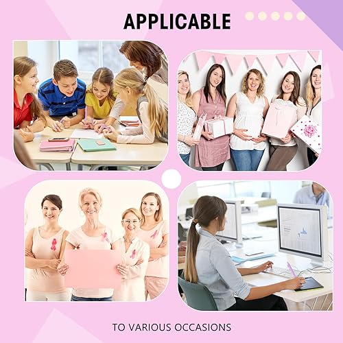 Miniatura 5 de Teling 100 bolígrafos retráctiles, cómodos, bonitos, elegantes, de punta media de 0.039 pulgadas, para suministros de oficina (morado claro)