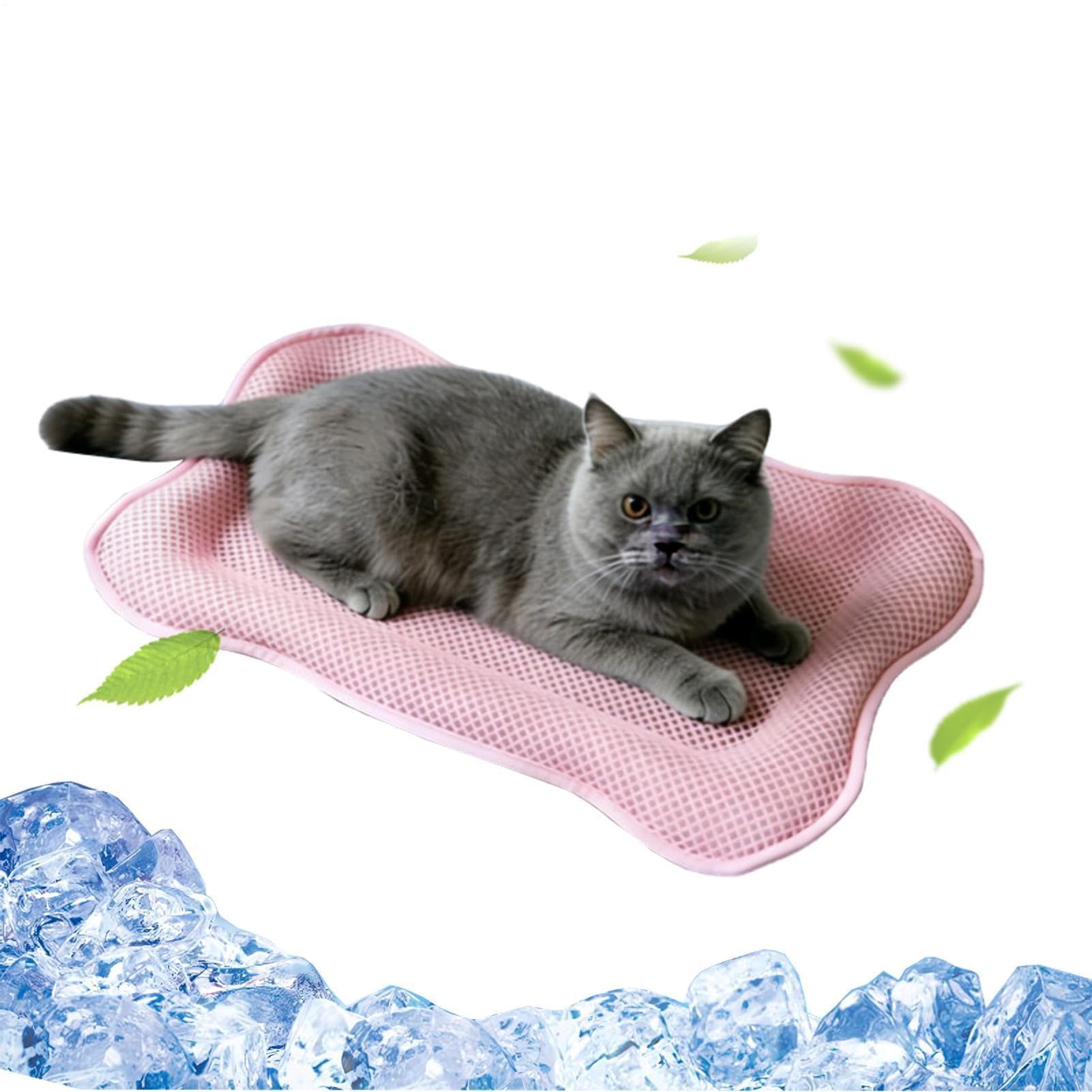 Cooling Mat for Dogs 42cmx58cm Washable Bone Shape Pet Cool Blankets