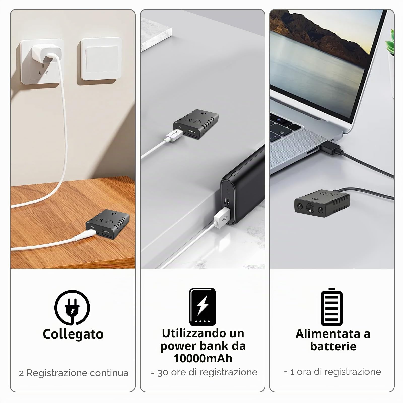Mini telecamera di sorveglianza, telecamera WiFi, visione notturna a colori, 1080P HD, mini fotocamera nascosta per interni, rilevamento del movimento, controllo app