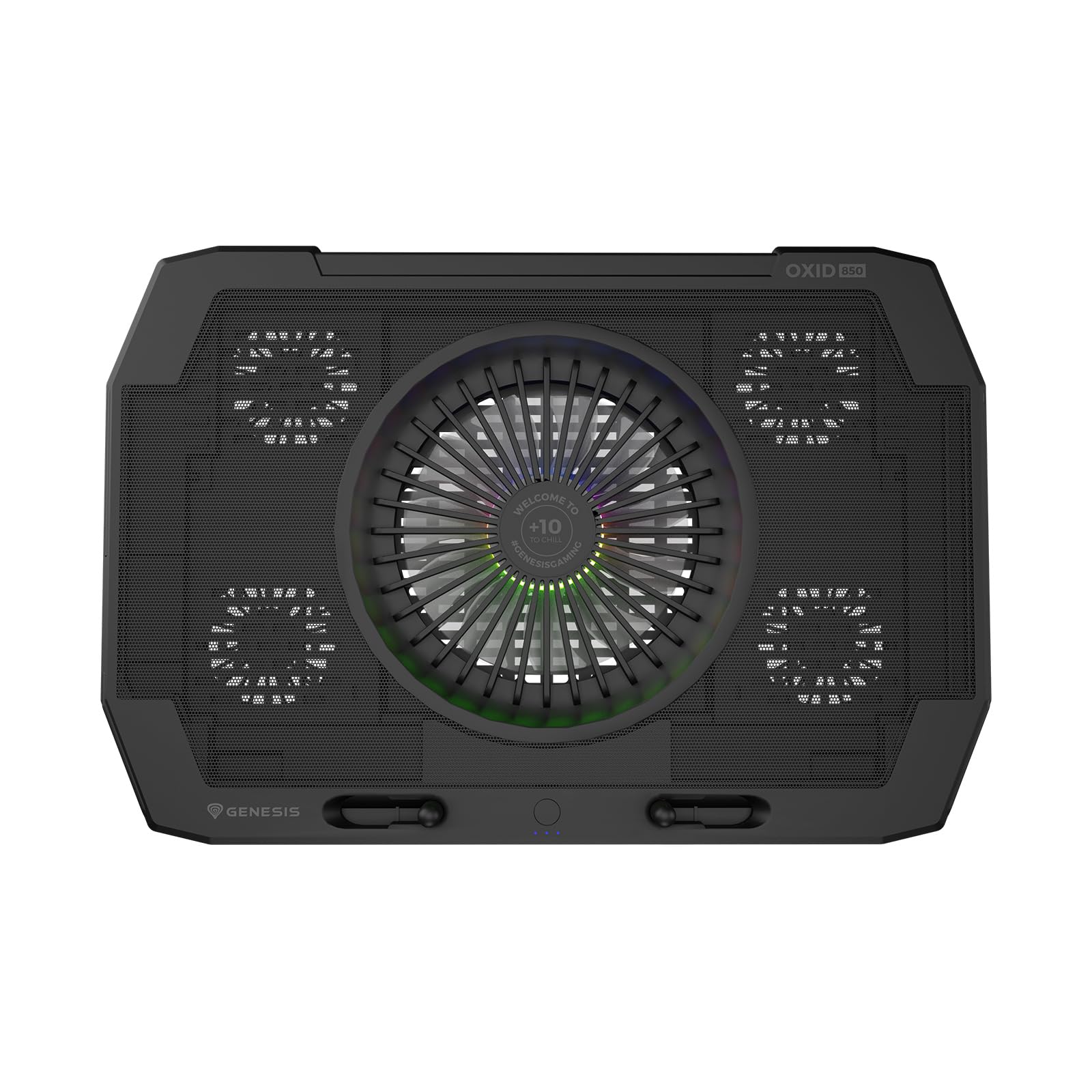 genesis BASE REFRIGERADORAS OXID 850 RGB 15.6"-17.3" USB, 5 VENTILADORES