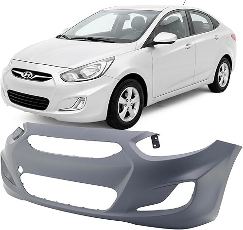 FitParts Compatible con cubierta de parachoques delantero Fascia 2012-2014 Hyundai Accent GL GLS GS L SE Sedan Hatchback. Nuevo imprimado sin