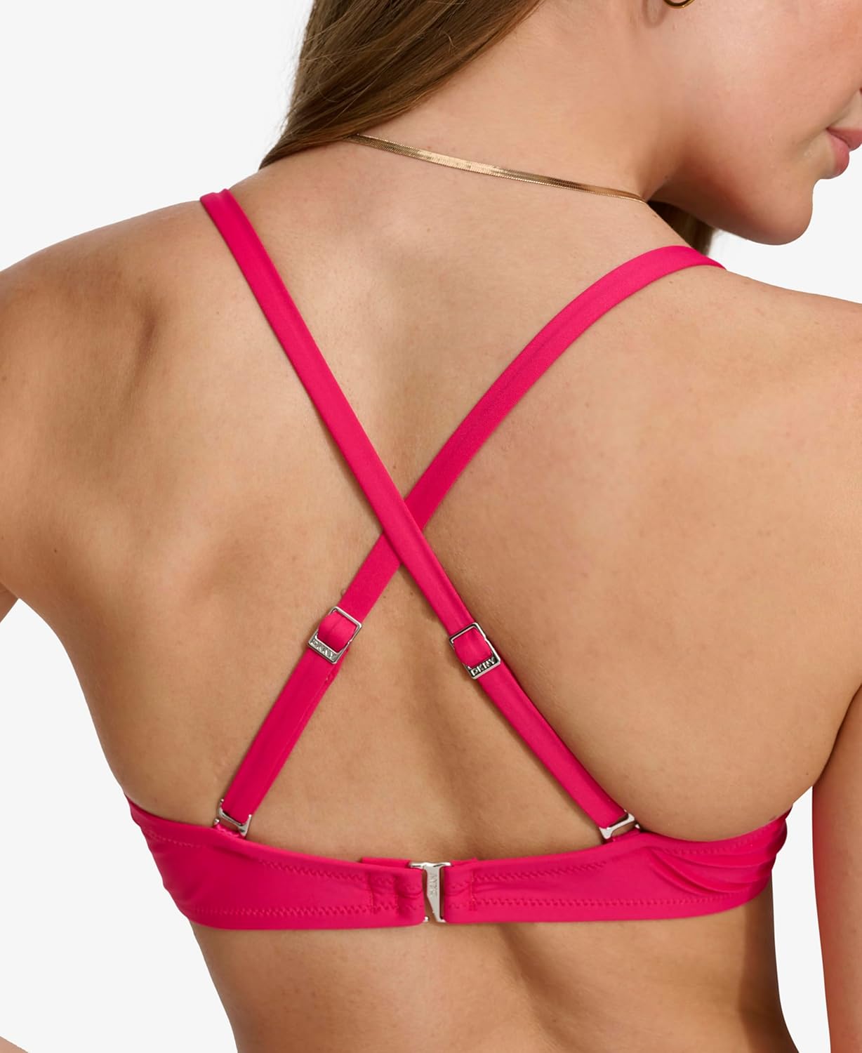 DKNY Womens Bikini Set ̶ Molded Bandeau Bikini Top & Mid Rise Bottom with Tummy Control - Image 7