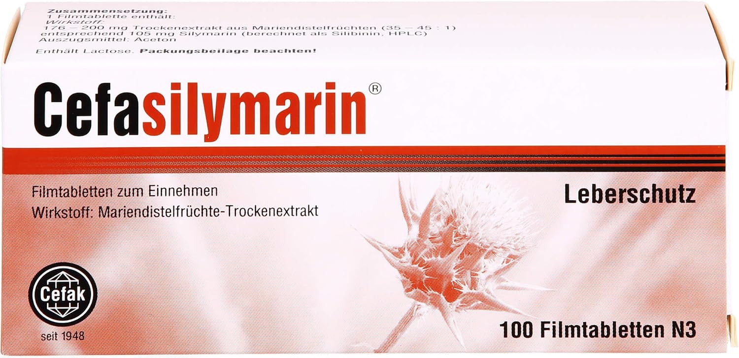 Cefasilymarin Film-Coated Tablets for Liver Protection Pack of 100 Tablets