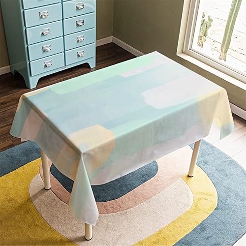 Rectangle Dining Table Cloth Creative Nordic Green Plant Printed Tablecloth Home Kitchen Wedding Decoration Waterproof and Oilproof Rectangular