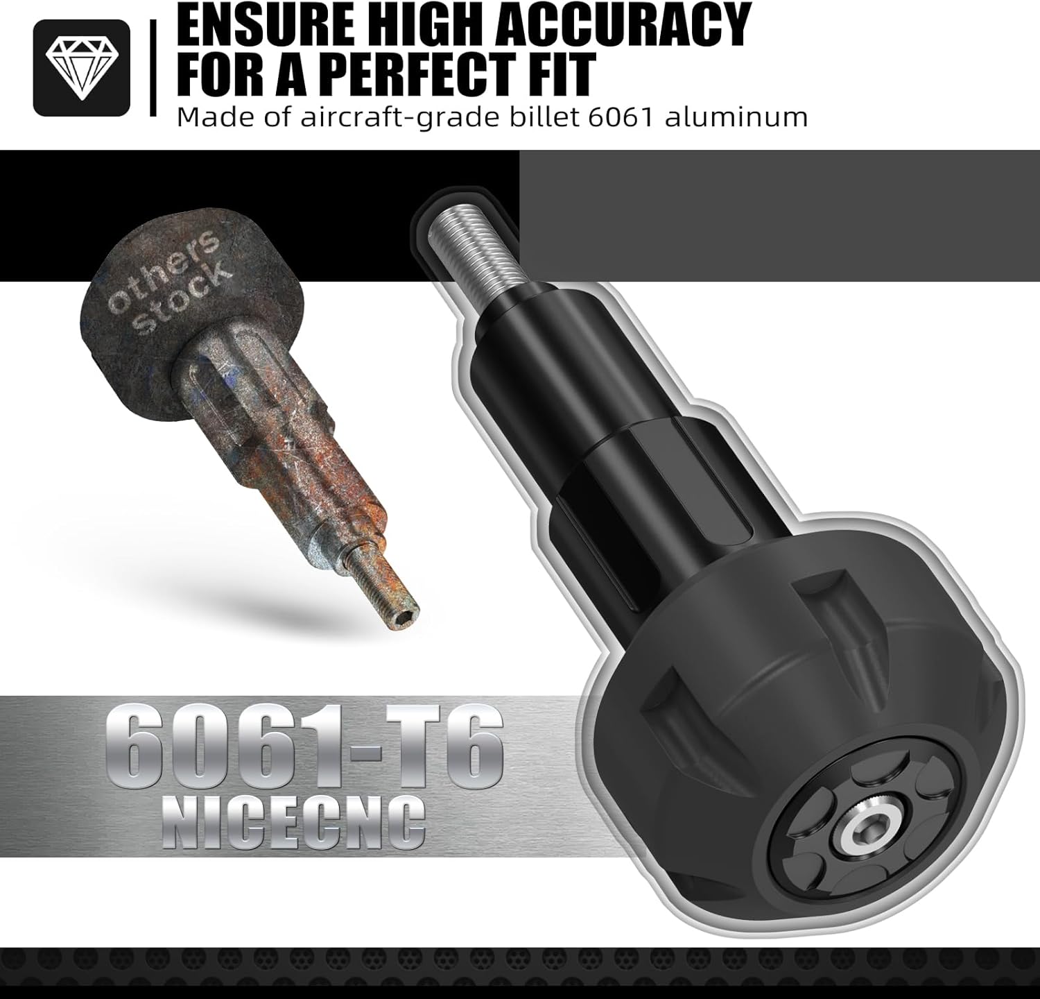 NICECNC Battery Front Fender Plate & Frame Sliders Crash Protector Compatible with Surron Light bee X/S/ L1E,Compatible with Segway X160 X260 See Fitment