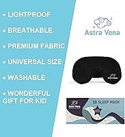 Vista 7 de Antifaz para dormir para niños con luz de bloqueo – Máscara de ojos contorneada 3D de espuma viscoelástica – Cubierta de ojos y máscara de sueño