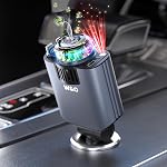 W & O Chargeur de voiture rétractable,66W Chargeur de voiture rapide pour iPhone,Adaptateur de lumière de cigarette avec 2 Câble rétractable + USB-C & USB-A,Adaptateur de voiture Adapter charge rapide pour iPhone,Android,Galaxy(Blanc)