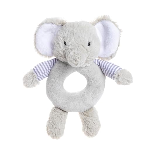 KIDS PREFERRED Carter’s Elephant Ring Rattle, Plush Toy for Babies