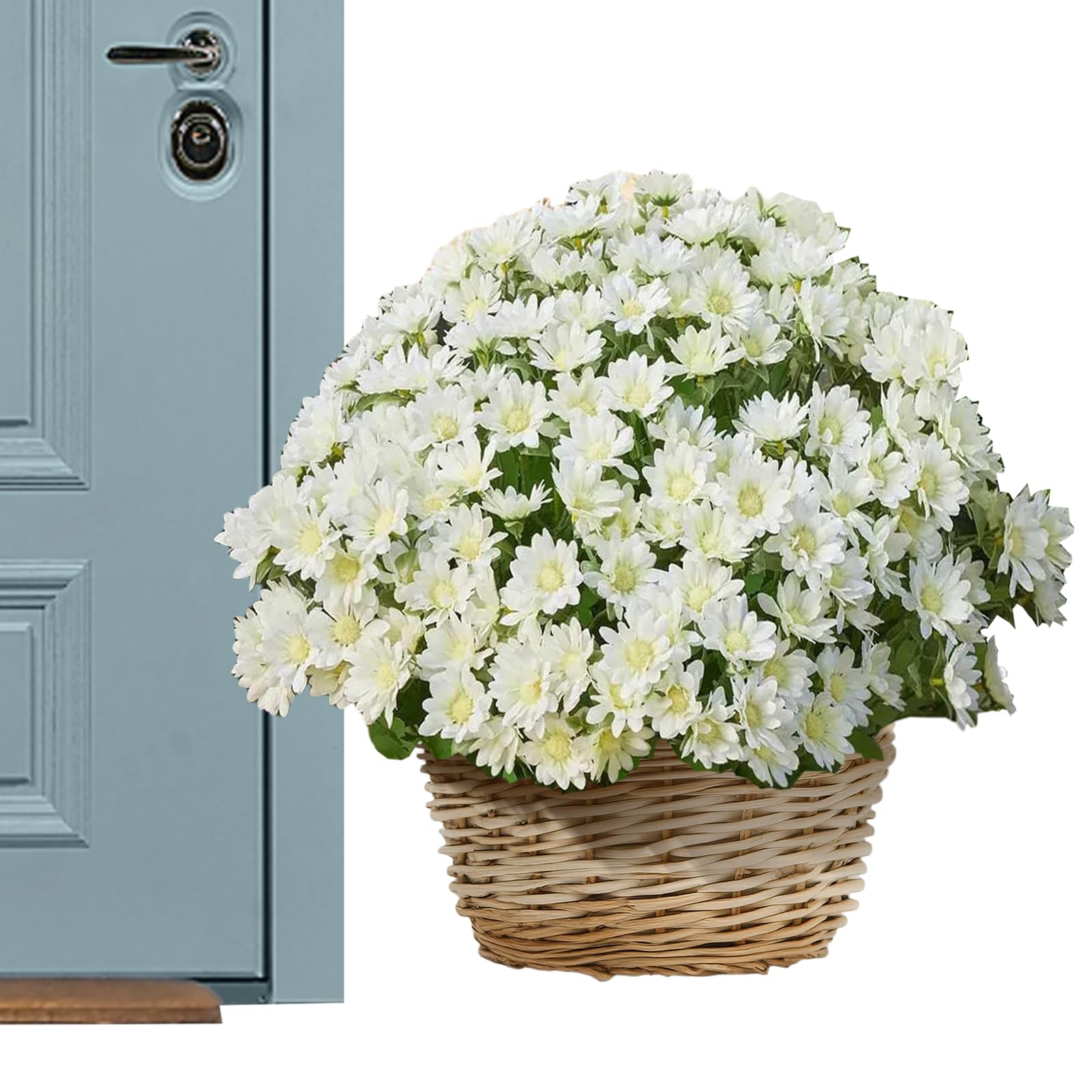 Fleurs artificielles de chrysanthèmes d'extérieur résistantes pour décoration de jardin