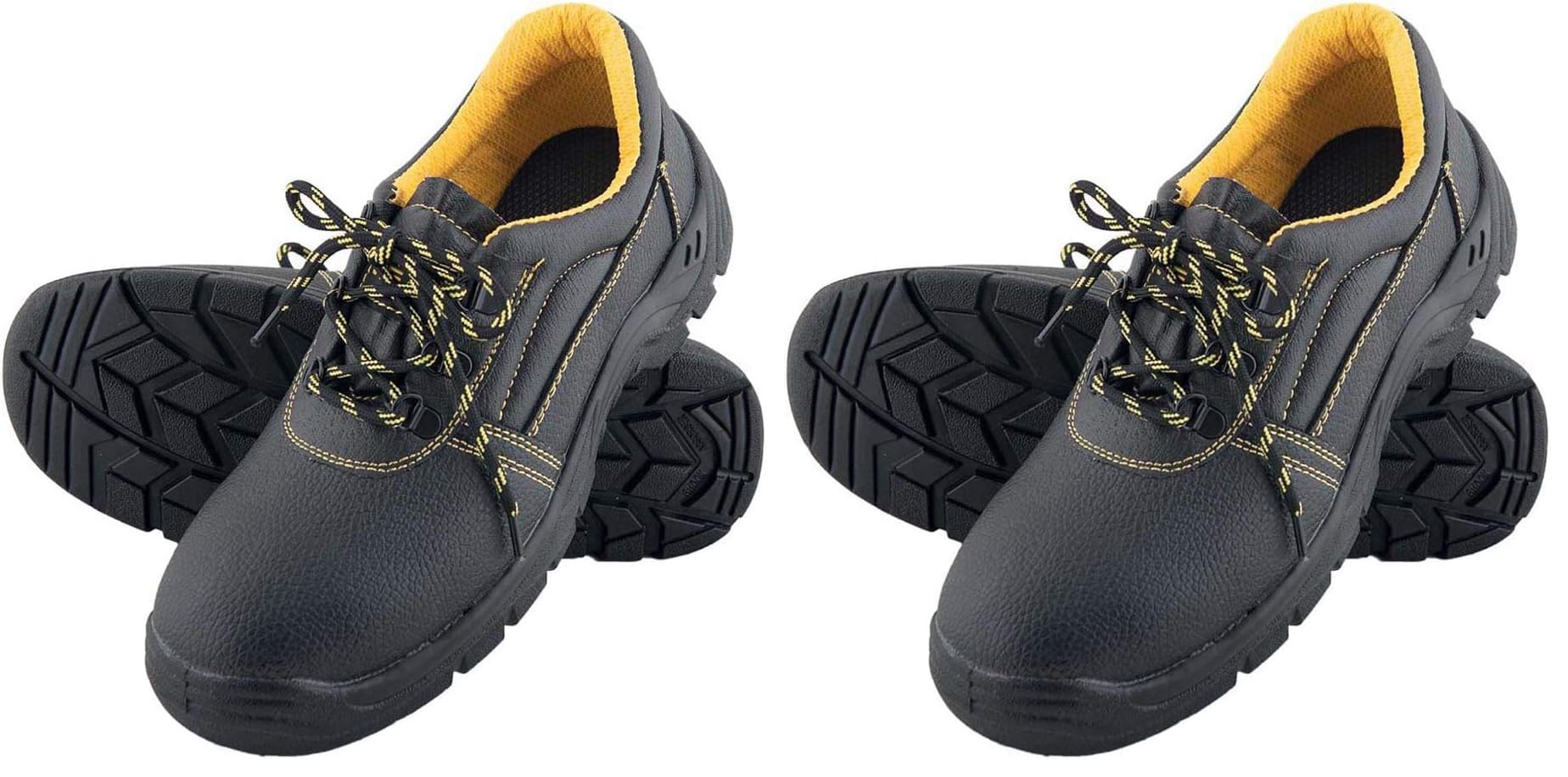 REIS Bryes-P-SB_42 Yes Zapatos de Seguridad, Negro-Amarillo, Talla 42 (Paquete de 2)