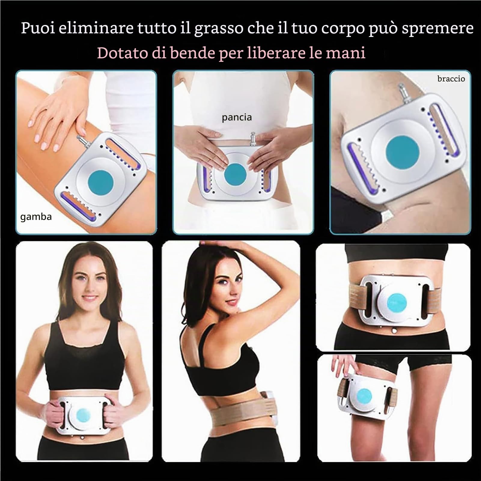 Macchina per Criolipolisi Cintura Brucia Grassi Macchina Portatile per La Rimozione del Grasso Congelante, Macchina per Modellare Il Corpo, Rimozione del Grasso per Massaggio della Pancia Perdita