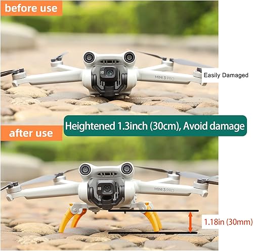 Miniatura 2 de 2 en 1 Mini 3 Pro Drone Spider Plegable Elevación Tren de aterrizaje Extensiones+Soporte de hélice Clip Correa de Hélice, Para DJI Mini 3 Pro