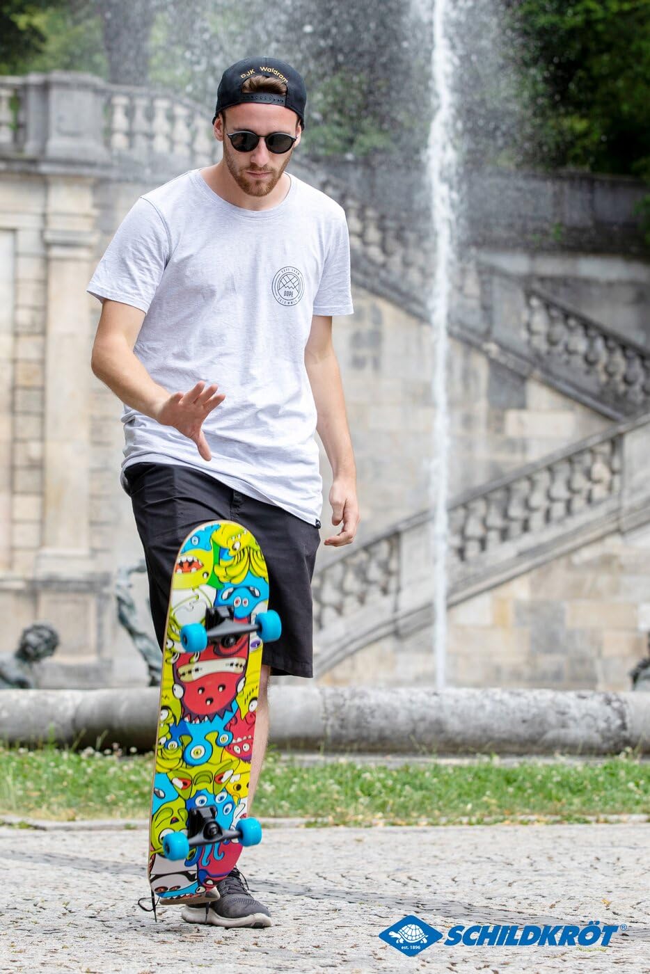 Schildkröt Skateboard Slider 31", Attrayante pour Le Loisirs, Concave avec Double Kick, Ruban Adhésif, Bois d'Érable à 9 Plis, Roulements à Boules ABEC7