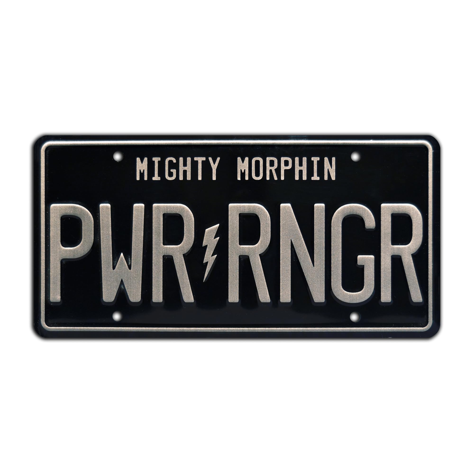 Matrícula de metal Power Rangers decorativa para coleccionistas de Mighty Morphin