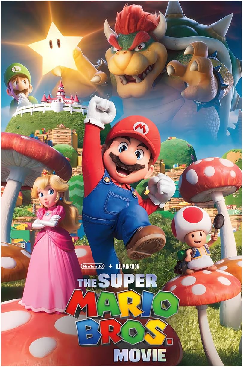 XIHOO The Super Mario Bros. Poster 2023 Movie Posters Prints Bedroom