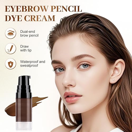 Miniatura 2 de Longwear Gel tintado para cejas impermeable, 2026 nuevo gel 3D para cejas a prueba de manchas crema de cejas kit de maquillaje con cepillo y