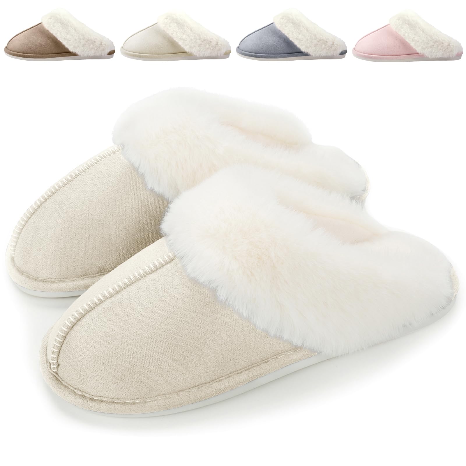 HILAX Pantofole Donna Uomo Invernali Peluche Ciabatte Casa Comode Pelose Inverno Scarpe di Cotone Morbida Slippers Winter Interne