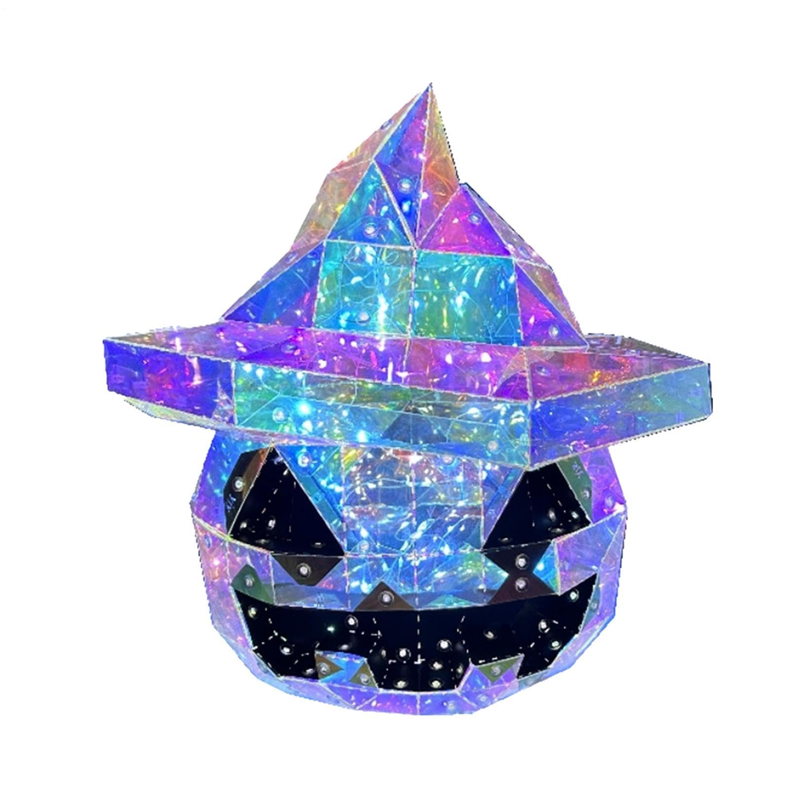 Lámpara de mesa de Halloween Decoración de prisma LED y accesorios de