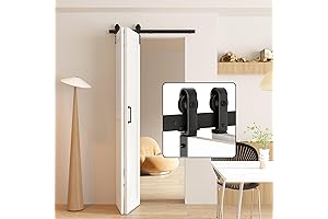 36" Bi-Folding Sliding Barn Door Hardware Kit: Space-Saving Door Solution