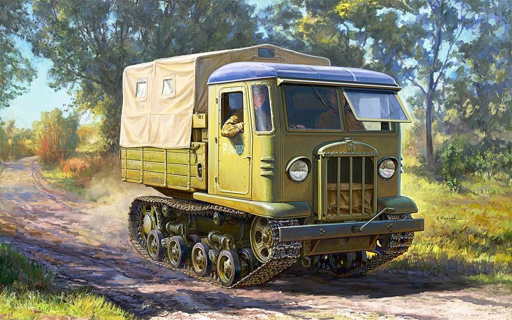 Amazon | ズベズダ 1/35 ソ連軍 STZ-5 砲牽引トラクター プラモデル