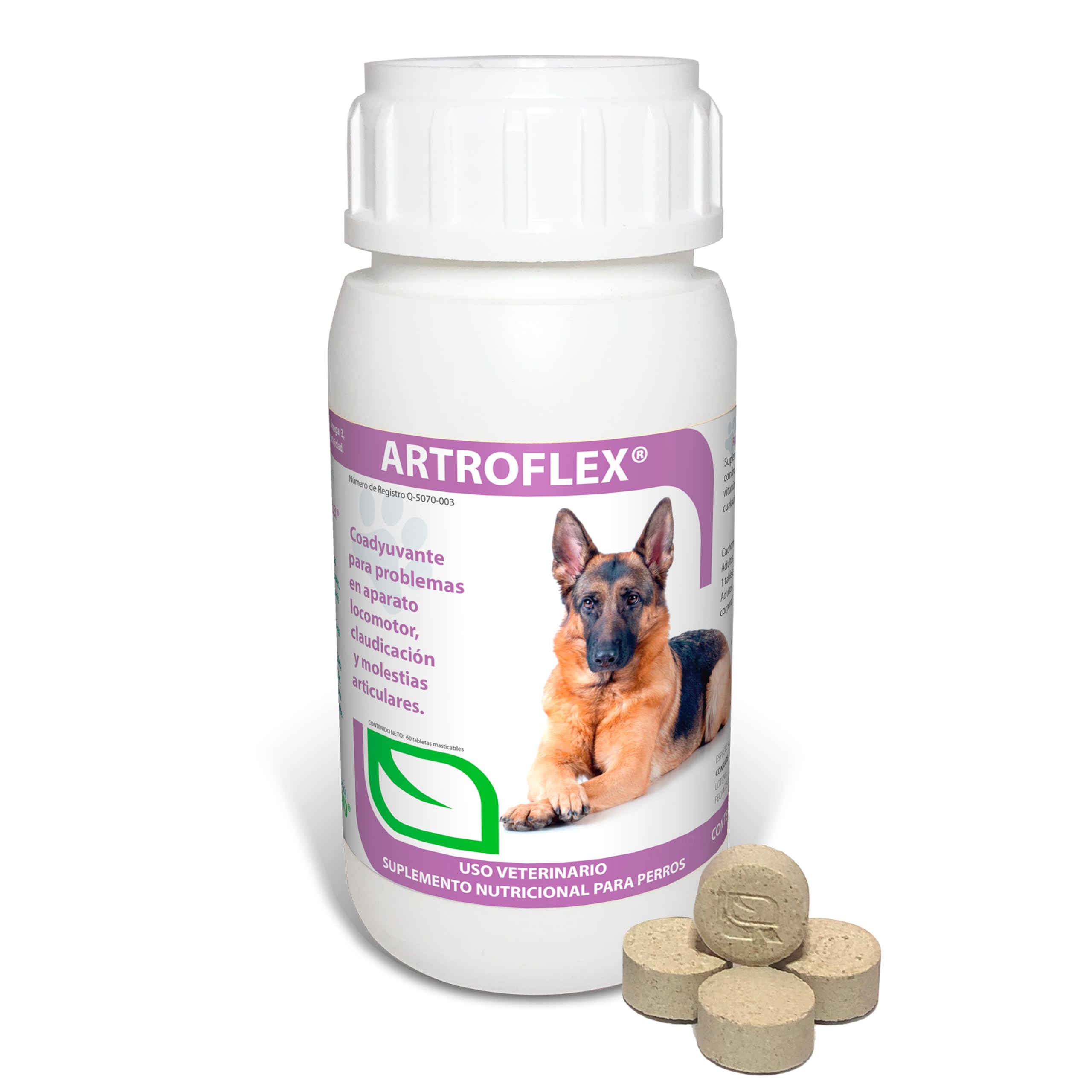 RUILAND Artroflex Vitaminas para Perros, 60 Tabletas Masticables