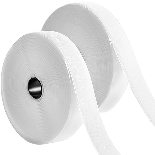 Vista 57 de Tiras adhesivas para tela (72 pies x 1/2 pulgada), se pegan sin coser ni planchar, para ropa y cortinas, cinta de dobladillo de doble cara