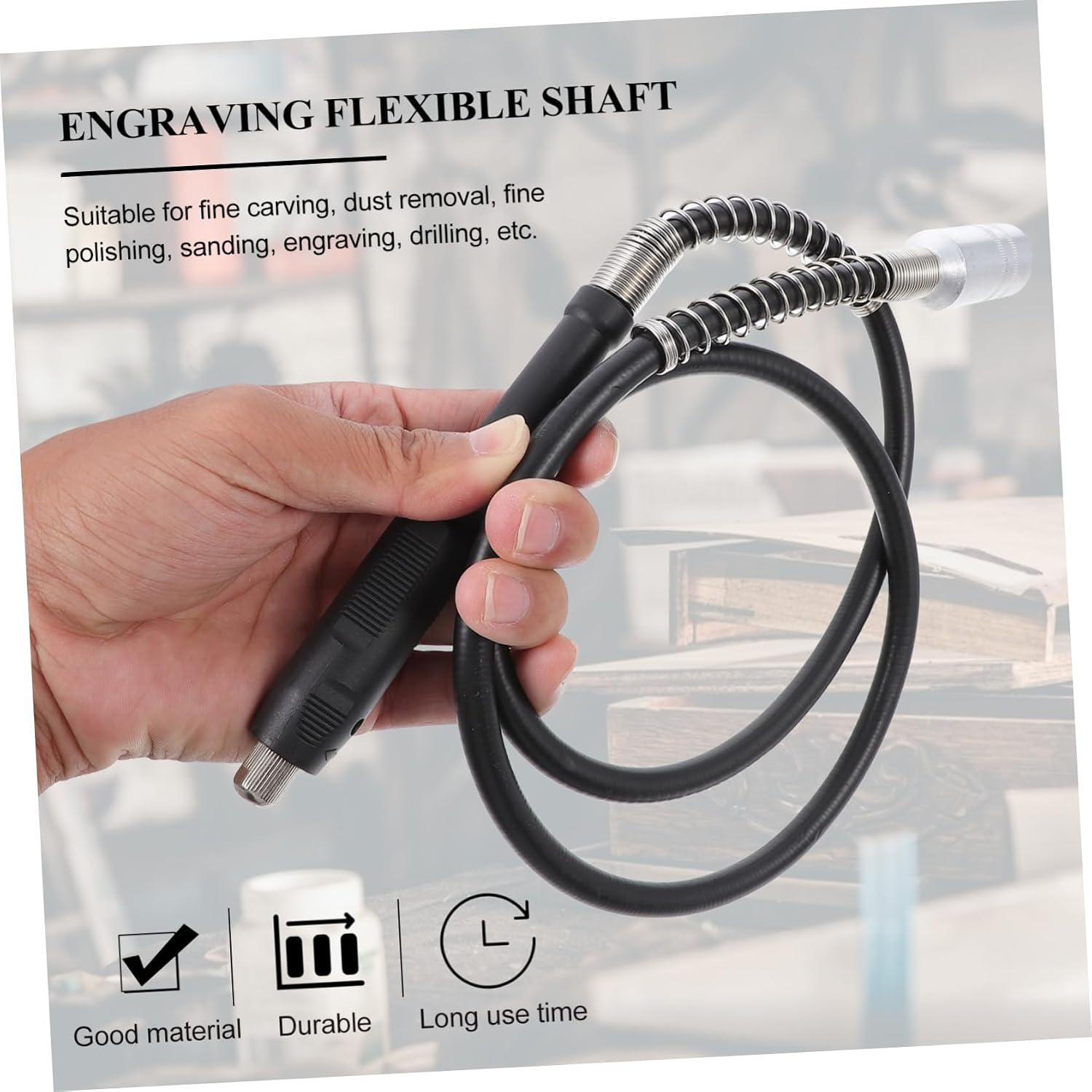 ORFOFE Flexible Extension Shaft for Engraving Tools Drill Adapter for Reach Areas Compatible with Rotary Machines and Carving Devices for Detailed Work