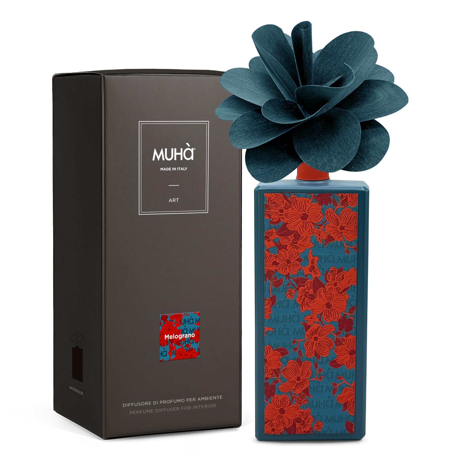 MUHA' Parfum Diffuseur Art Rose avec Broderie 750 ml Grenade