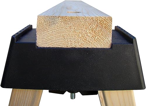 Miniatura 3 de POWERTEC 71026V Soportes de caballete de plástico para uso con madera de 2 x 4  El kit construye un caballo de sierra, juego de 2, negro (paquete de