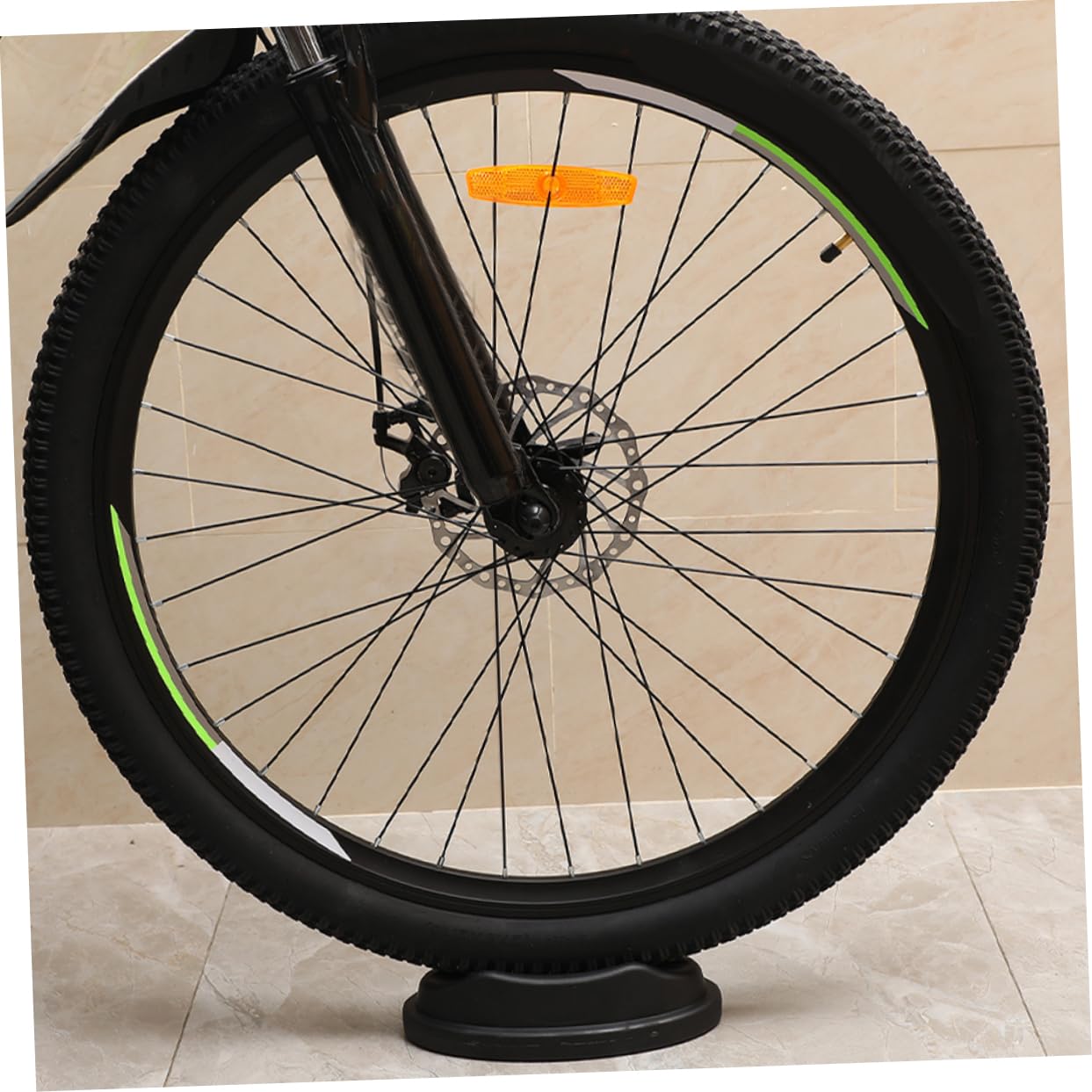 Happyyami 4 Piezas Accesorios para Bicicletas de montaña Bloque de Rueda Delantera de Bicicleta de plástico Soporte Profesional para fijación de Soporte de Rueda de Bicicleta Interior