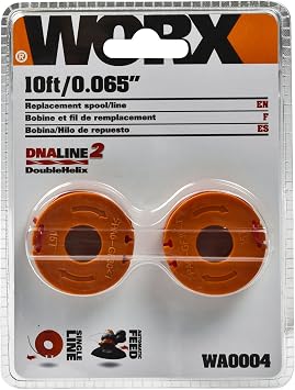 WORX Replacement Spool & Line for String Trimmers, 2-Pack, WA0004