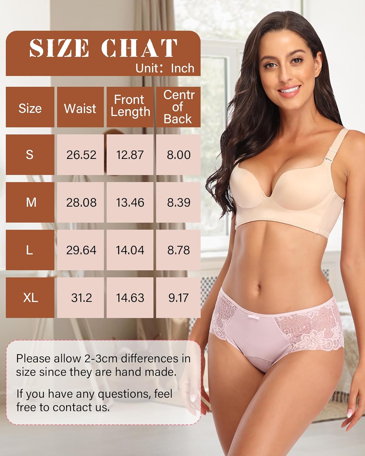 Period Underwear for Women, Leakproof Period Panties, Lace Menstrual Underwear Breathable & Soft - Image 6