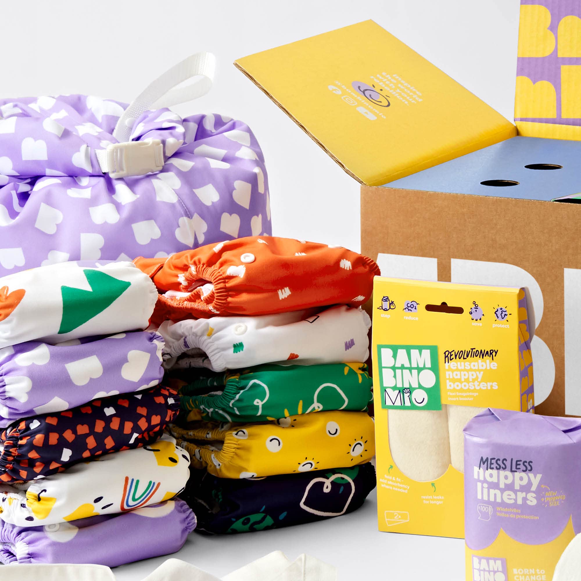 Bambino Mio Stay at Home Borsa per il Bucato Impermeabile Grande per Pannolini