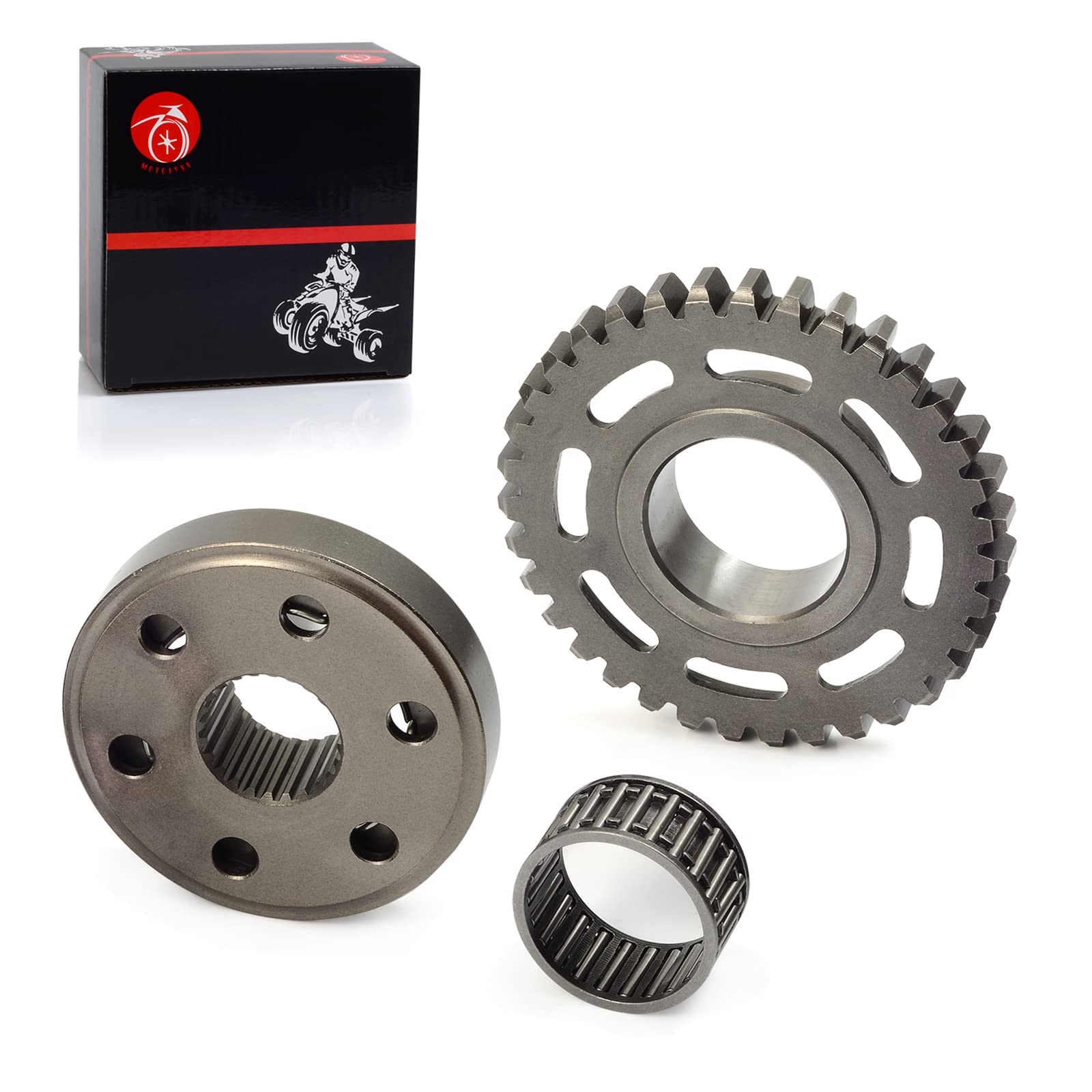 One Way Starter Clutch And Driven Gear Compatible with Honda TRX450 TRX450R TRX450ER 450ER CRF450X CRF 450X 2006-2020