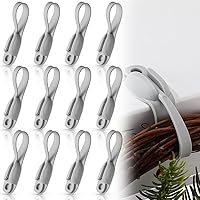 Vista 11 de 12 piezas de guirnalda de Navidad para manto de cuerda, organizador de cables para electrodomésticos, organizador autoadhesivo de silicona adhesiva