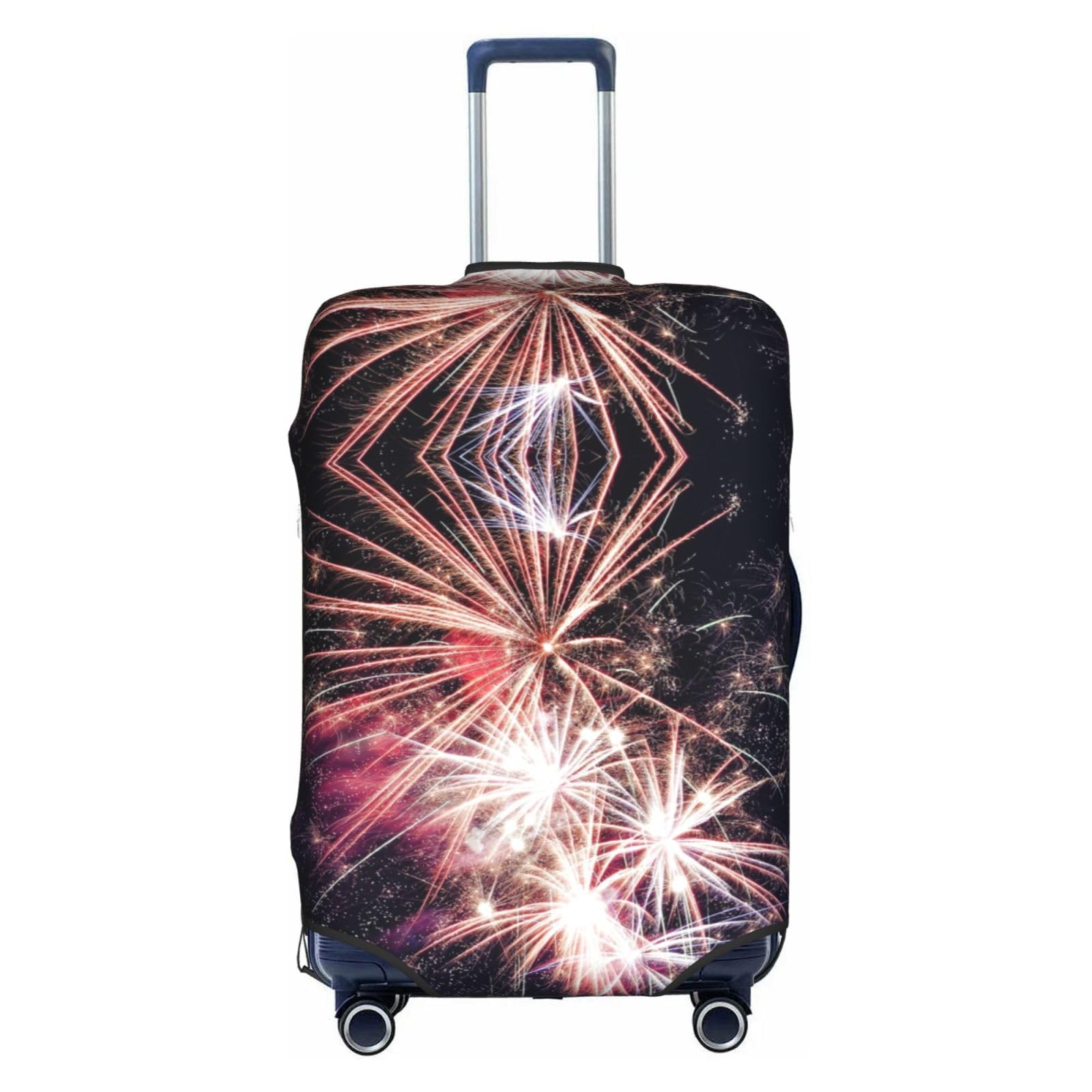 Housse de protection en polyester blanc motif feu d'artifice - 8
