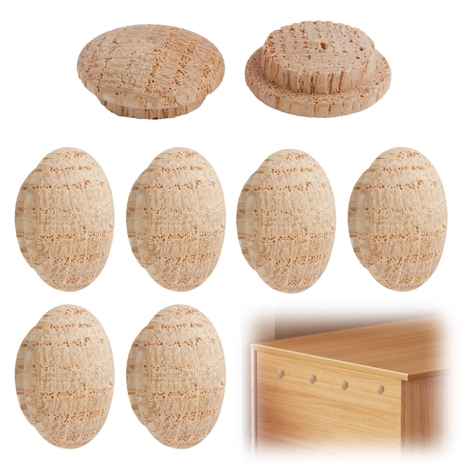 20 Pezzi Tappo in Silicone Con Copertura in Legno Di Punta Cannuccia Di