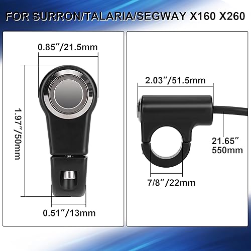Miniatura 3 de Interruptor de encendido/apagado de faros delanteros para Surron Light Bee, interruptor de luz de manillar resistente al agua para accesorios de
