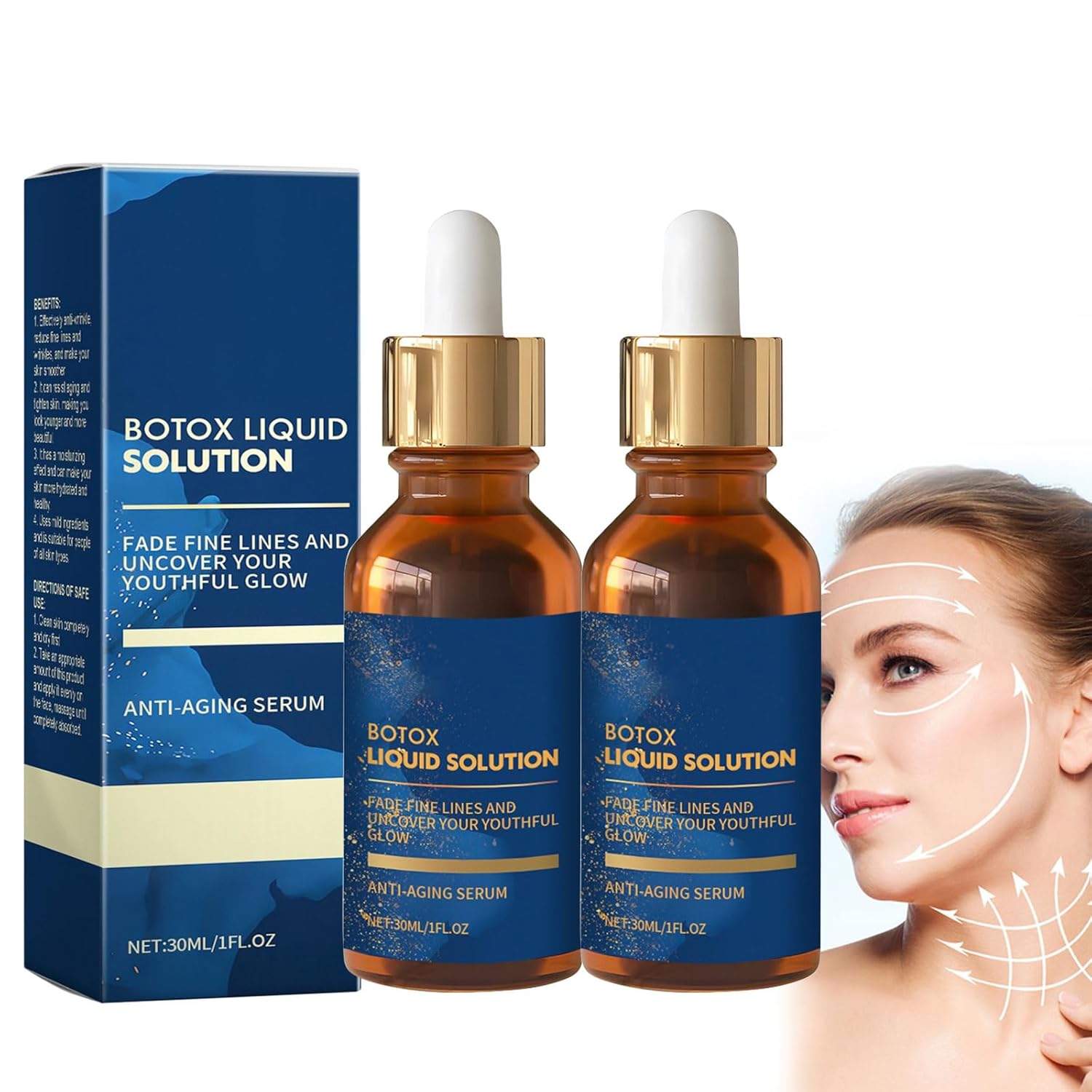 6PCS Olavita Botox Liquid Solution Serum Reduce Wrinkles & Plump Skin, Botox Face