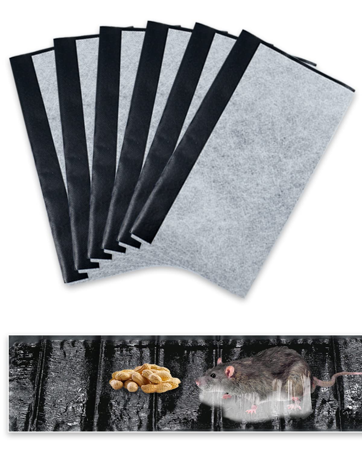 Amazon.com : SEEKBIT 6 Pack Rat Sticky Traps, Black Fabric Material ...