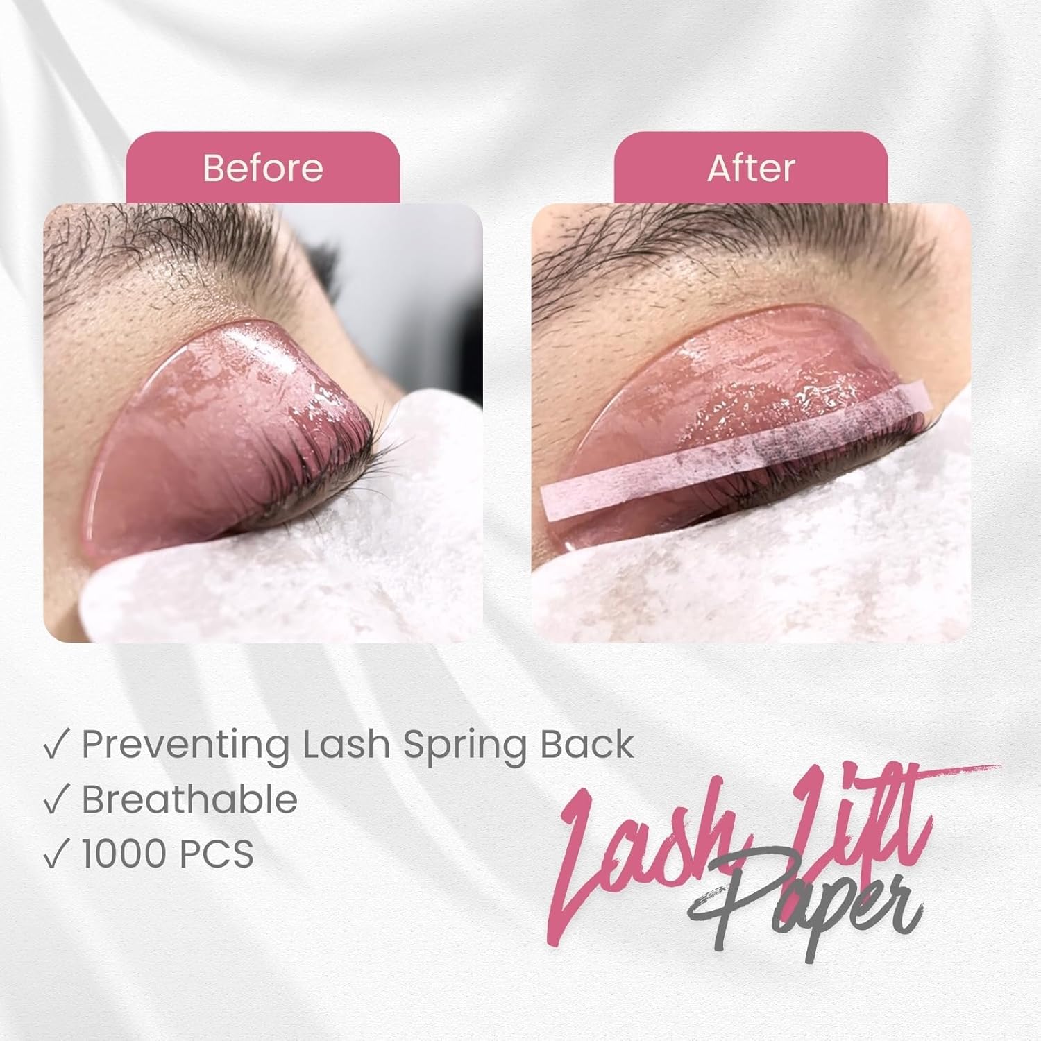 Libeauty Nastro per Sollevamento Ciglia, 1000PCS Lash Lift Paper, Nastro per Laminazione Ciglia, Lash Lift Tool con Accessori Bellezza per Curvare e Mantenere le Ciglia