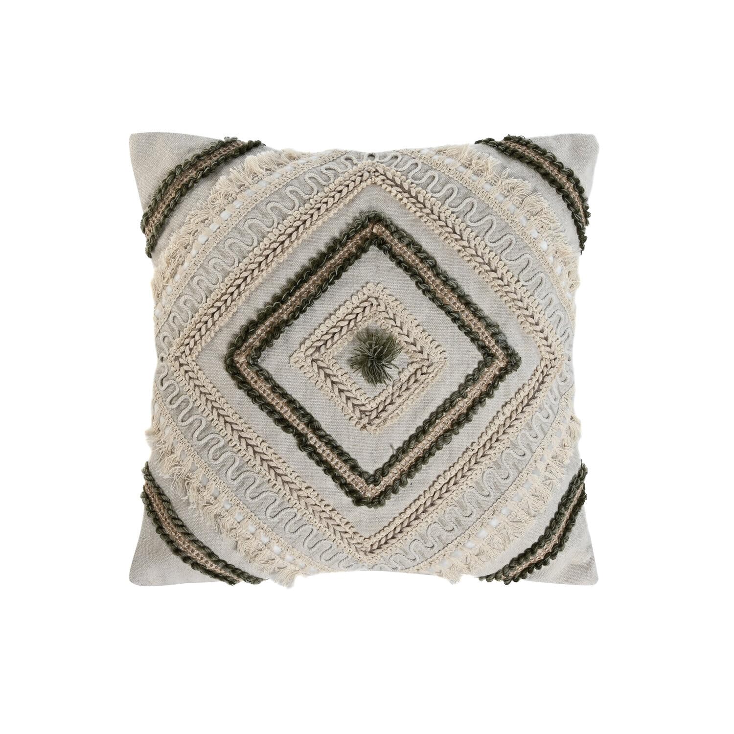COJIN ALGODON 45X45 576 GR, BORDADO A MANO