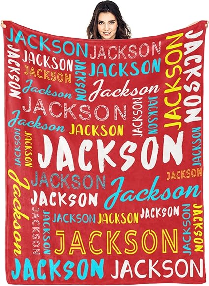 Personalized Name Blanket Customized Baby Blankets for Girls Boys Adults Monogrammed Blankets and Throws Christmas Birthday Mothers Fathers Valentines Day Gift