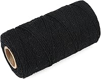 Vista 6 de G2PLUS Cuerda Negra, 2MM 328 Pies de Cuerda de Algodón Natural para Manualidades, Cuerda de Algodón Negra para Panaderos, Cuerda de Embalaje