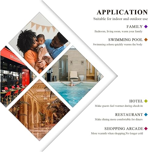 Miniatura 3 de Solary Calentadores infrarrojos eléctricos para exteriores para patio, calentador infrarrojo montado en la pared para restaurante, patio trasero,